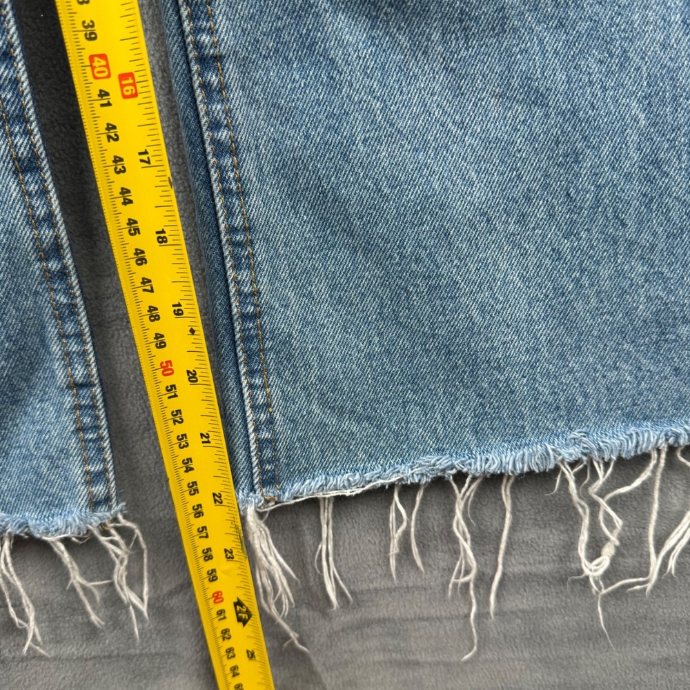BDG Urban Outfitters Wide Leg Jeans 25 Ripped Distressed Frayed Hem Light Wash - Picture 4 of 11